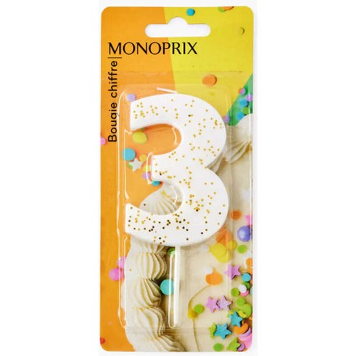 Monoprix Maison Bougie Chiffre 3