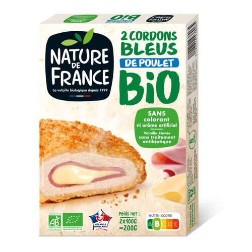 Nature de France Cordon Bleu de Poulet Bio 2*100g