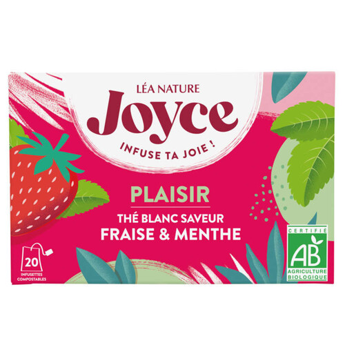 Joyce The blanc fraise & Menthe bio 30g