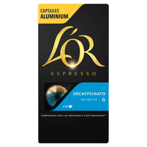 L'Or Espresso Café Decaffeinato intensité 6 x10 capsules 52g