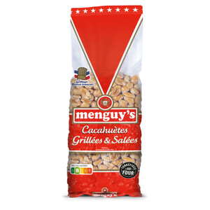 Menguy's cacahuètes grillées et salées le sachet de 400g.
