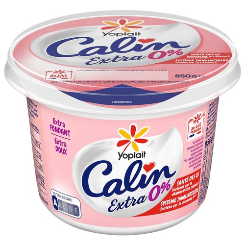 Yoplait Calin Extra Fromage Blanc Nature 0% de Mg Pot 850g