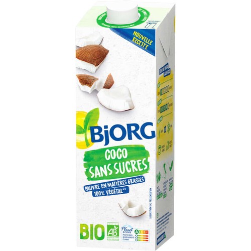 Bjorg Boisson Coco Sans Sucres Bio 1L
