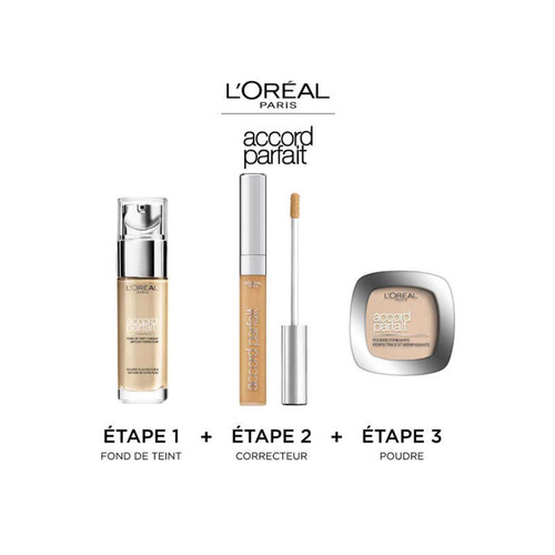 L'Oréal Paris Accord Parfait Fond de Teint Fluide 7D Ambre Doré 30ml