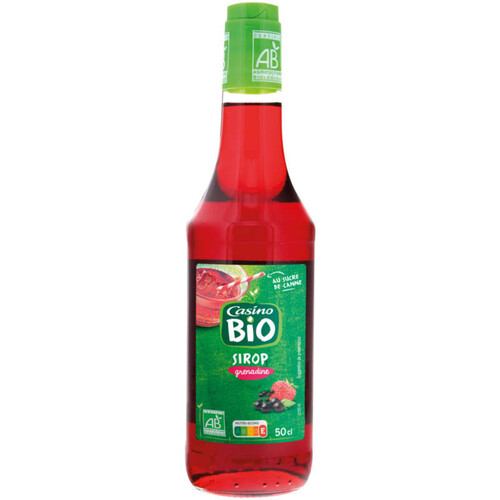 Casino Bio Sirop De Grenadine - Au Sucre De Canne - Biologique - 50Cl