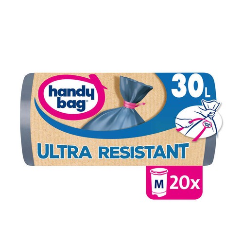 Handy Bag Sacs Poubelle À Lien Pratique Ultra Résistant 20x30L