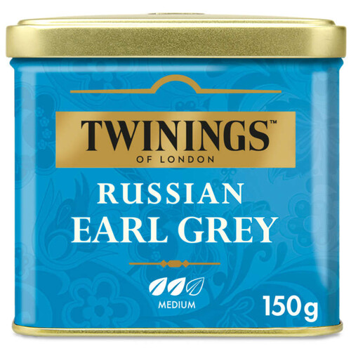 Twining Thé noir Russian Earl Grey aromatisé bergamote & citron 150g