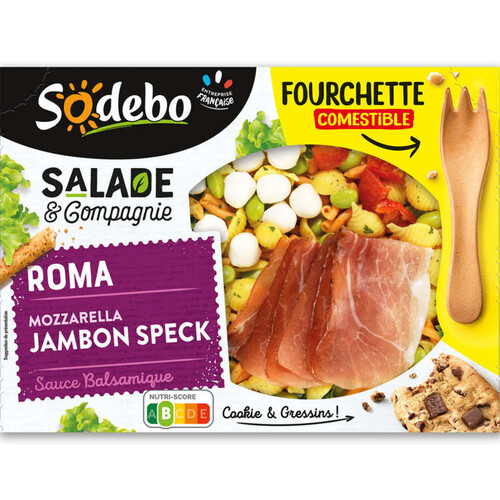 Sodebo Salade & Cie Roma Jambon Speck Mozzarella Tomates Marinées 320g