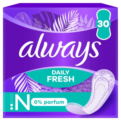 Always Daily fresh normal, 0% de parfum 30 unités