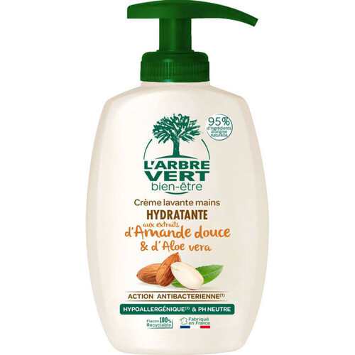 L'Arbre Vert Crème Lavante Mains aux Amandes 300ml