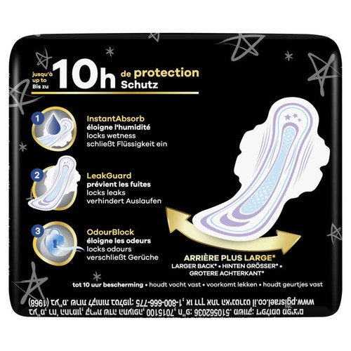 Always Serviettes Hygiéniques Ultra Secure Night x9
