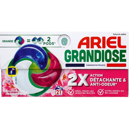 Ariel Pods détergent Tout en 1 fraicheur de printemps x21 Doses