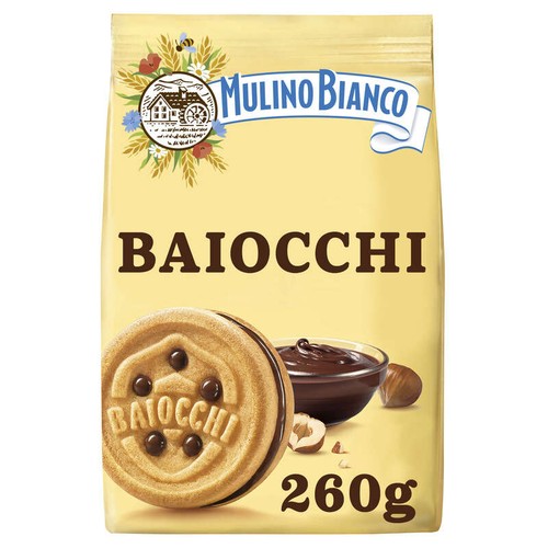 Mulino Bianco Biscuits Baiocchi nocciola 260g