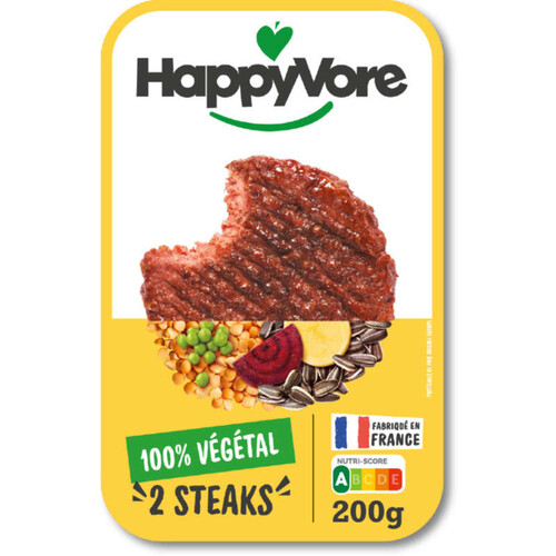 Happyvore 2 Steaks Végétaux & Gourmands 200g