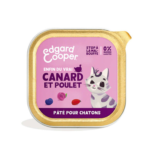 Edgard & Cooper Pâté Canard & Poulet pour Chatons 85g