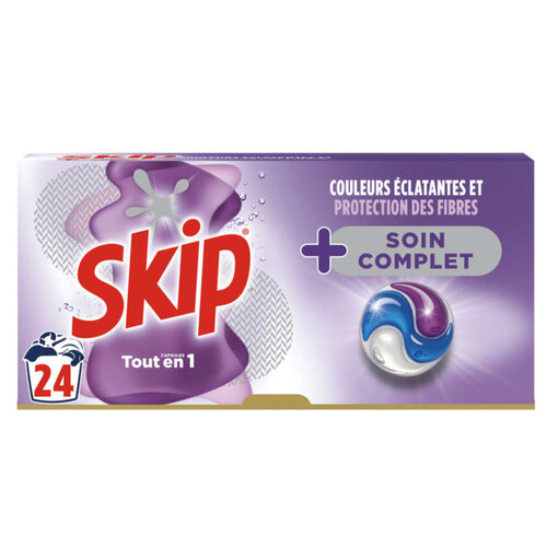 Skip Capsules Pods Lessive 2en1 + soin Complet *24 Lavages