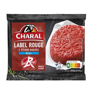 Charal Steak haché Label Rouge 5% de Mg 2x130g