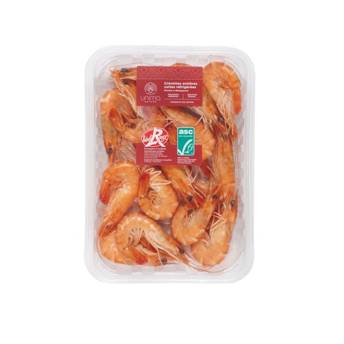 Unima Nature Crevettes Entières Cuites  label rouge 270g