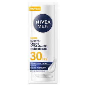 Nivea Men Crème visage Homme hydratante Peaux Sensibles Sensitive SPF30 50ml