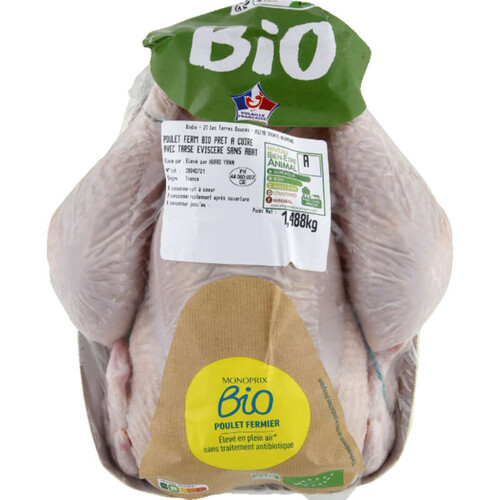 Monoprix Bio Poulet fermier 1,395kg