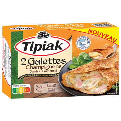 Tipiak Galettes Champignons Jambon Emmental 2x125g