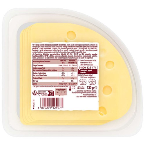 Fol Epi Fromage Riche en protéines x6 Tranches 130g