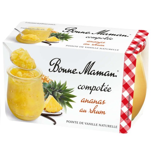 Bonne Maman Compotée Ananas rhum 2x130g