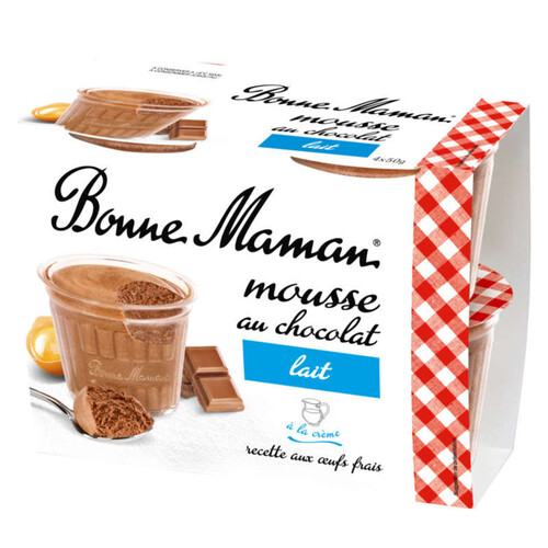 Bonne Maman Mousse au chocolat au lait 4x50g