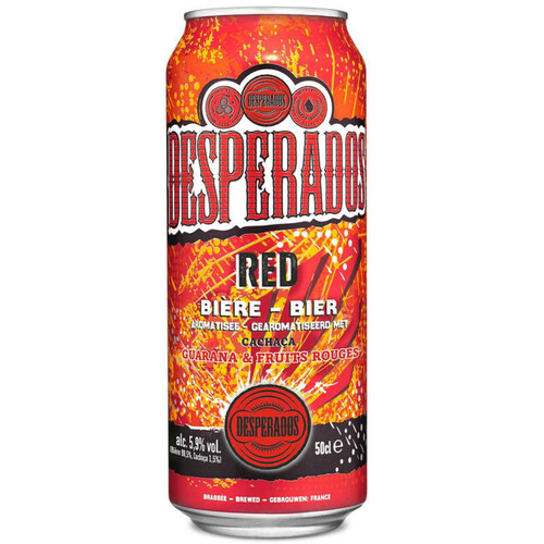 Desperados Red Bière aromatisée au spiritueux Cachaça, Fruits rouges & Guarana 50cl