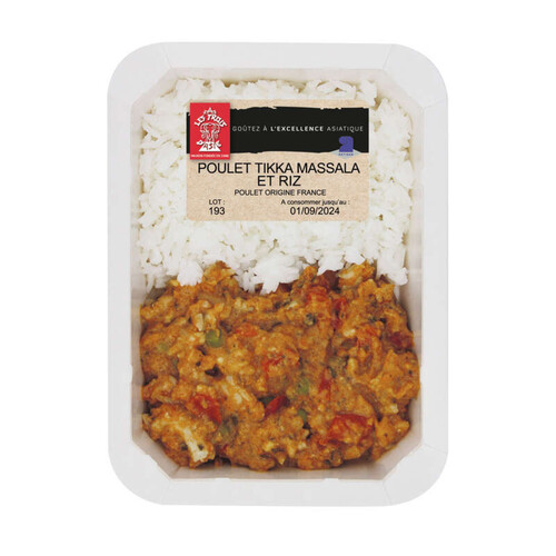 Les 3 Asies tikka massala poulet riz 320g