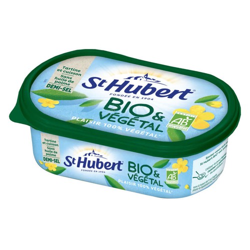St Hubert Margarine allégée Demi sel à tartiner et à cuire Bio 230g