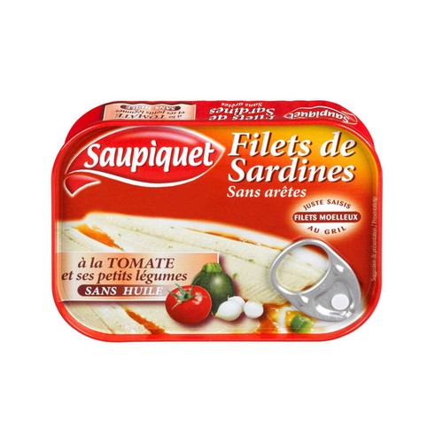 Saupiquet Filets de Sardines 1/6 Sauce Tomate & petits légumes 100g