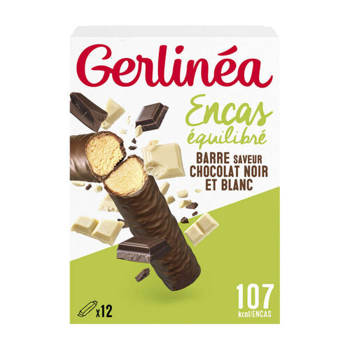 Gerlinéa Barre Saveur Chocolat Noir Et Blanc 372G