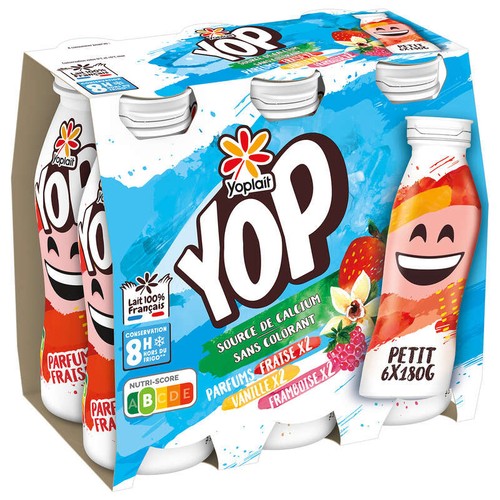 Yoplait Ptit Yop Panache Yaourt à Boire 6x180g
