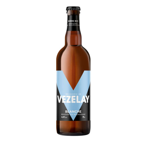 Vezelay bière blanche bio pur malt 4.4% alc. 75cl