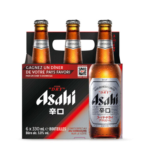 Asahi Bière super dry 5% 6x33cl