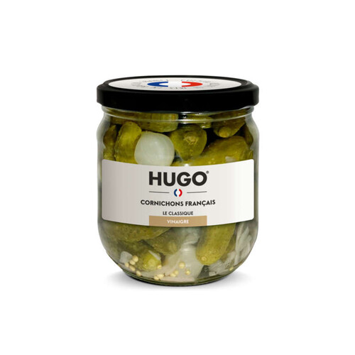 Hugo Cornichons Français Le Classique au Vinaigre et à l'Echalote 210g