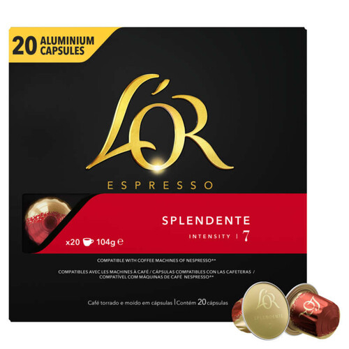 L'Or Espresso Café Splendente intensité 7 x20 capsules 104g