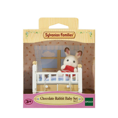 Sylvanian Families Bébé Lapin Chocolat Et Son Lit