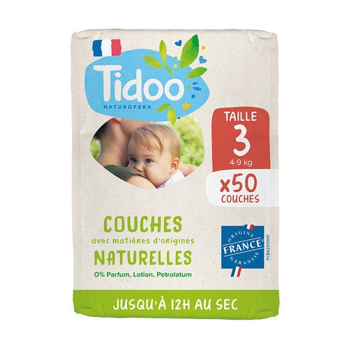 [Par Naturalia] Tidoo Couches avec Matières Naturelles T3 (4-9kg) x50
