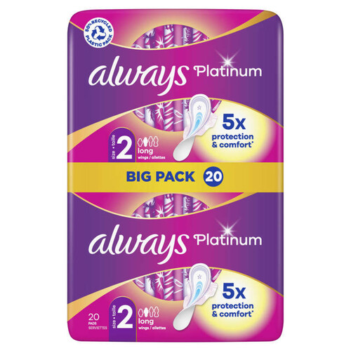 Always Serviettes Hygiénique Taille 2 Ultra Long