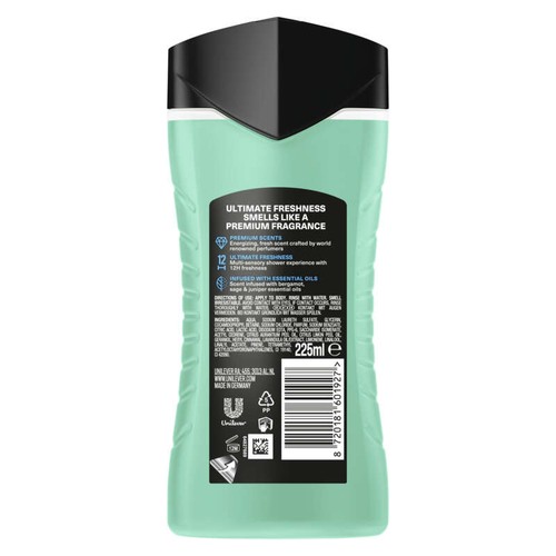 Axe Gel Douche Aqua Bergamote 225ml