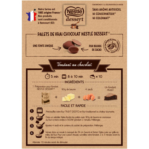 Nestle Dessert Préparation Pour Fondant Au Chocolat 317G