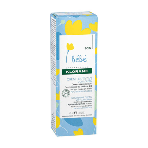 [Para] Klorane Bébé Crème nutritive au Cold Cream et Calendula Peau sèche et très sèche 40ml