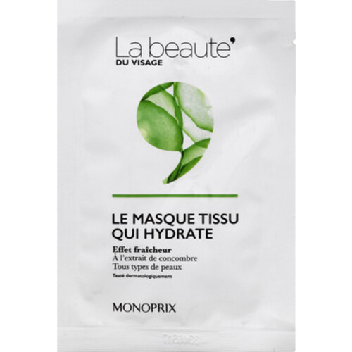 Monoprix La Beauté Le Masque Tissu Qui Hydrate X1