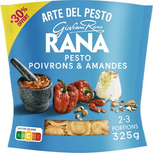 Rana Raviolis Fraîches au Pesto Poivrons et Amandes +30% offerts