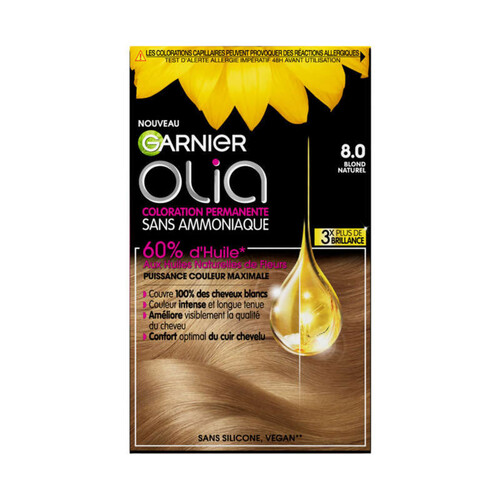 Olia Coloration Sans Amoniaque 8.0 Blond Naturel