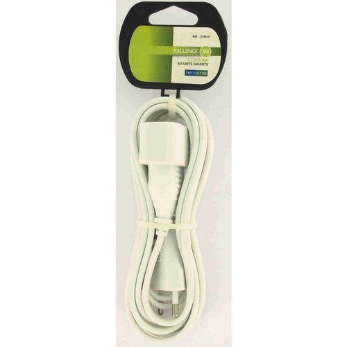Trefilaction Rallonge 2x0.75 3m Blanc