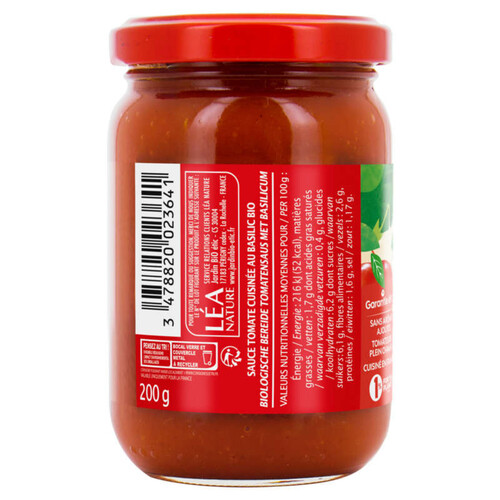 Jardin Bio Sauce tomate basilic bio 200g