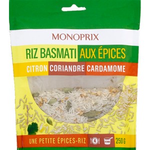 Monoprix Riz Basmati aux Epices Citron Coriandre & Cardamome 250g